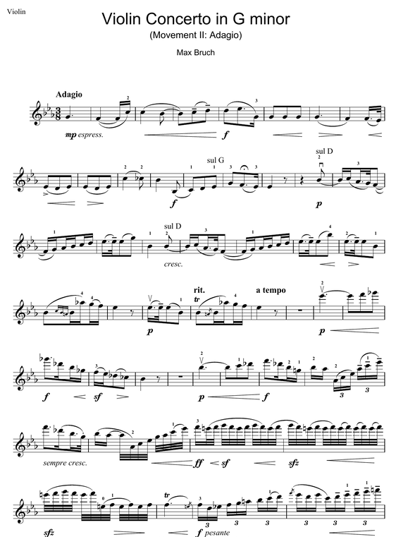 Violinkonzert Nr. 1 g- moll Op.26(Violin Concerto No.1 in G by Max Bruch