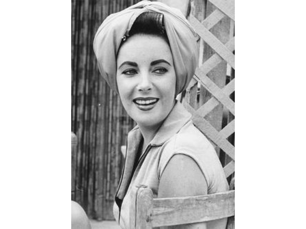 Elegant style icon wardrobe essentials: Elizabeth Taylor in headscarves