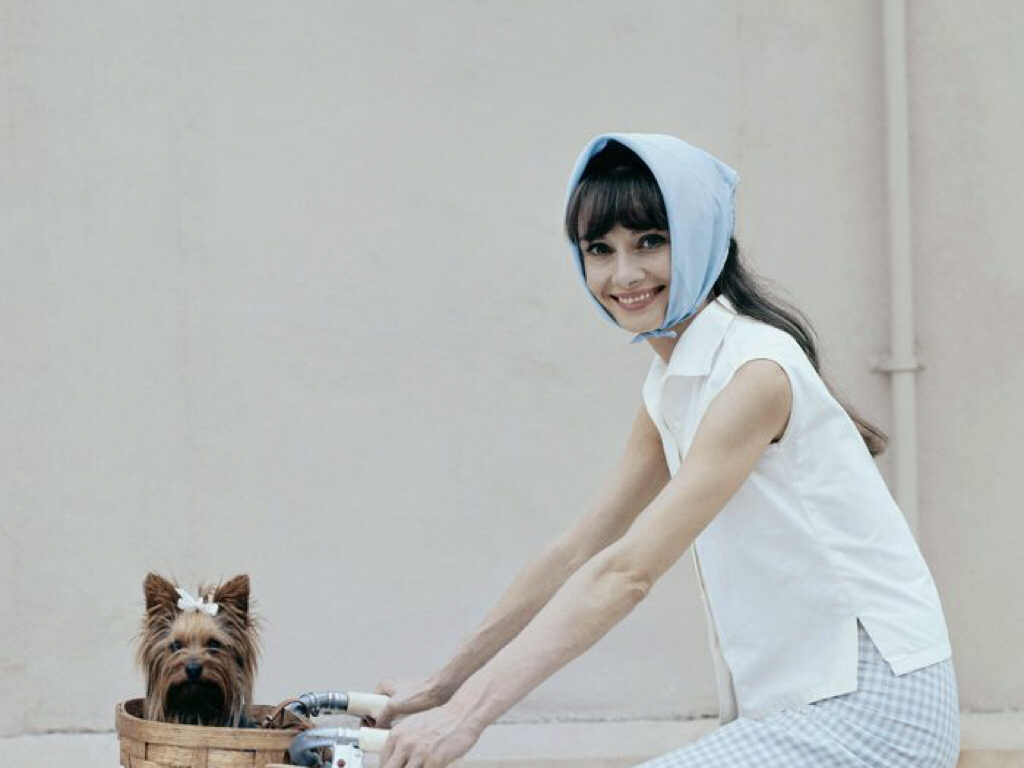 Elegant style icon wardrobe essentials: Audrey Hepburn in headscarves