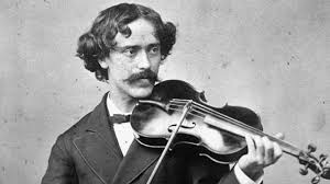 Pablo de Sarasate portrait playing the violin