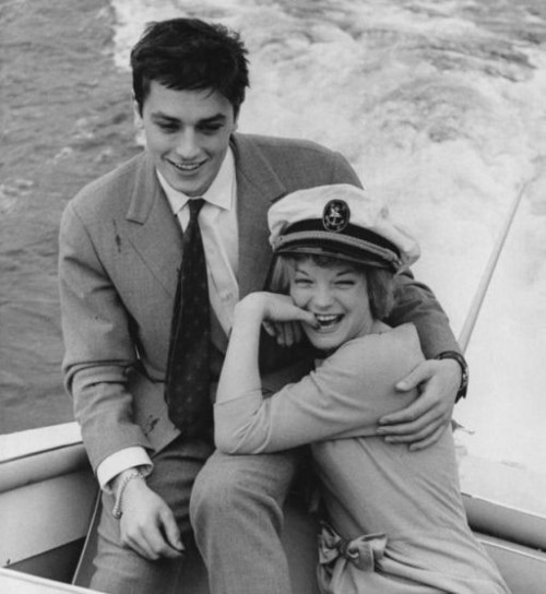Romy Schneider with Alain Delon young