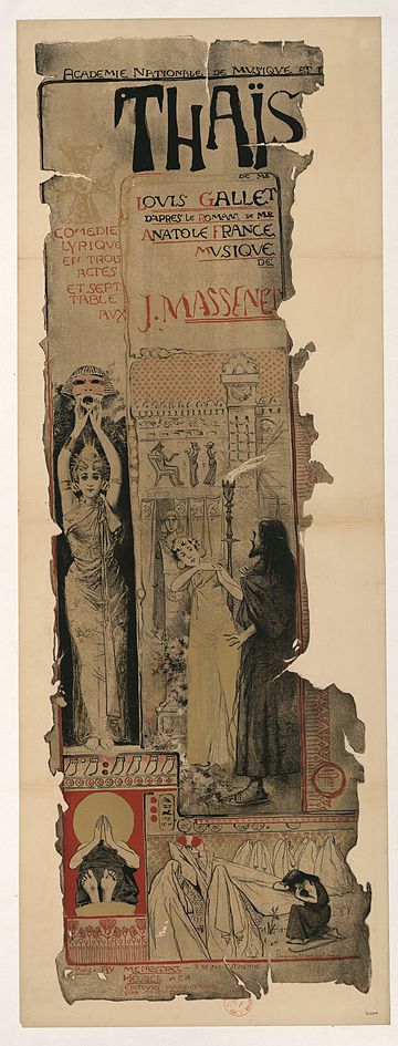Thaïs Original poster, design by Manuel Orazi