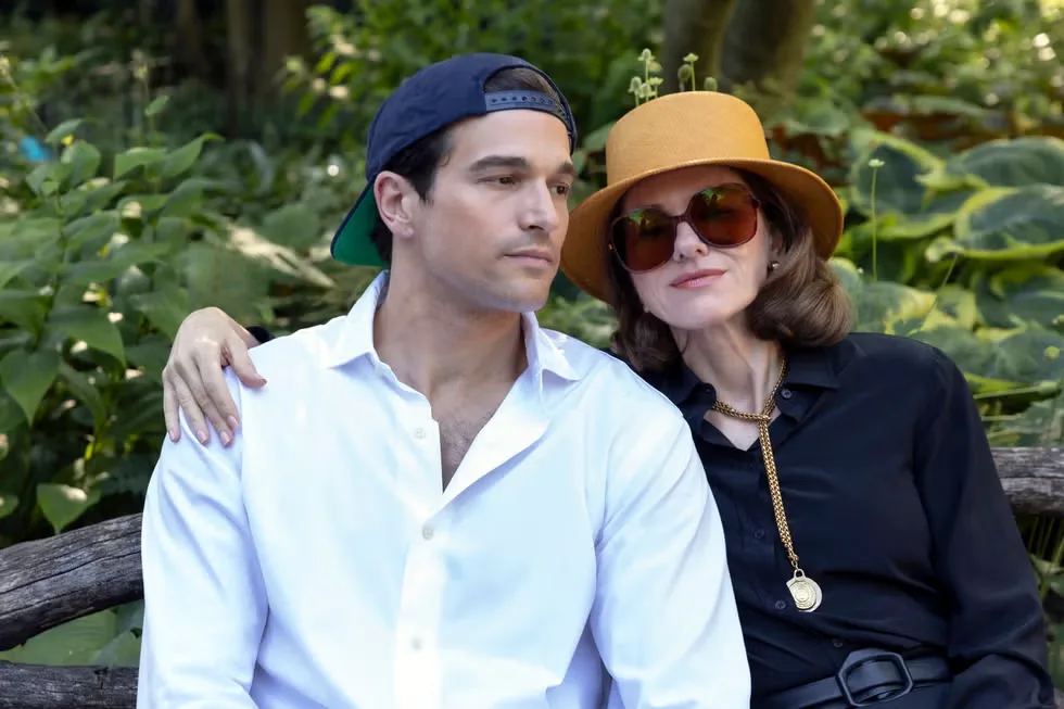 Naomi Watts as Jacqueline Kennedy Onassis with Paul Anthony Kelly as John F. Kennedy Jr. in Love Story (TV series, 2026)