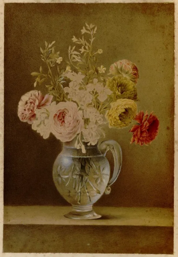 Flowers in a crystal vase by Marie-Thérèse Reboul Vien, 1767, Musée Fabre
