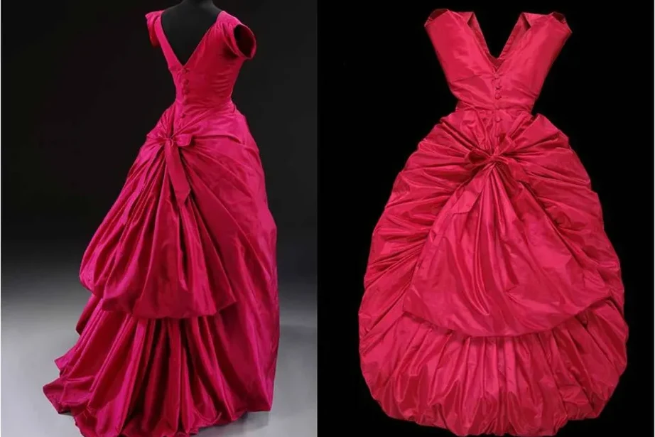 Balenciaga silk taffeta evening dress, 1950s, Victoria and Albert Museum