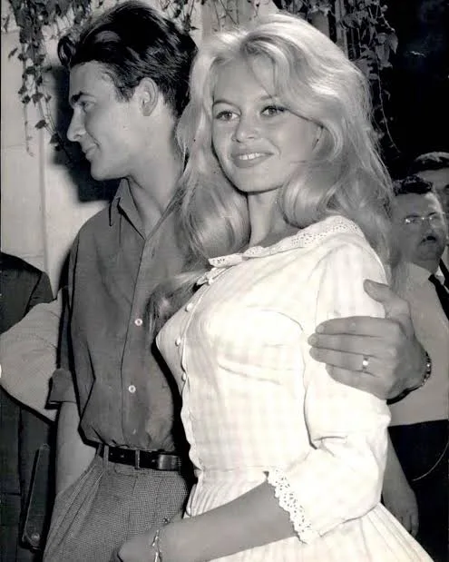 Brigitte Bardot and Jacques Charrier on their wedding day, 1959