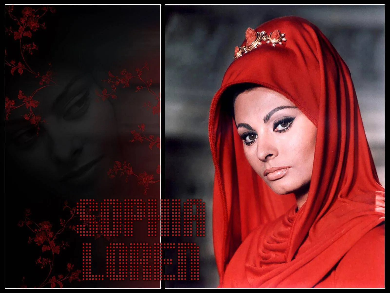 Sophia Loren wearing headscarf in film El Sid
