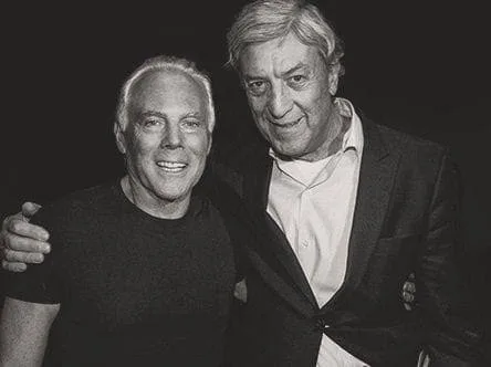 Nino Cerruti with Giorgio Armani