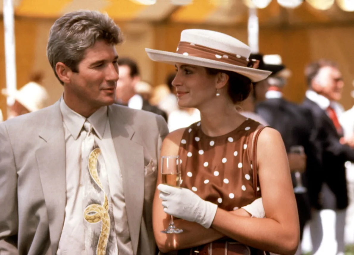 Richard Gere with Julia Roberts in film Pretty Woman (1990), his suit designed by Nino Cerruti