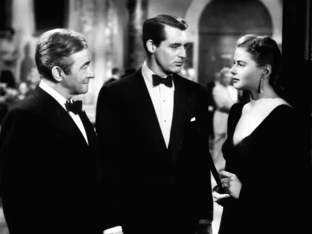 Cary Grant, Ingrid Bergman, and Claude Rains in film Notorious (1946)