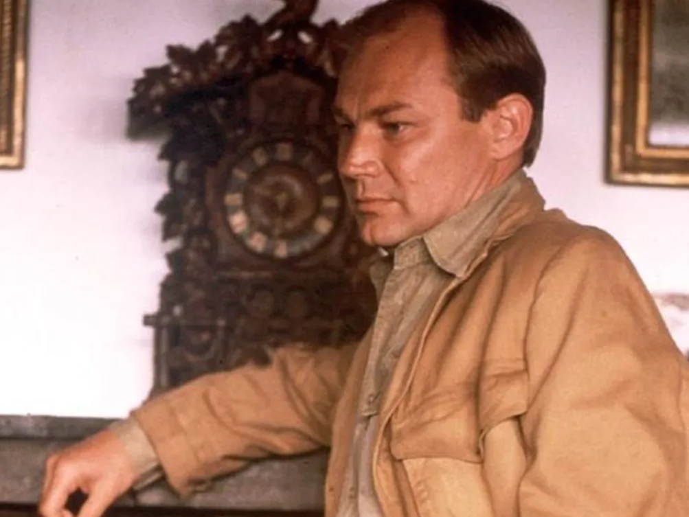 Klaus Maria Brandauer as Baron Bror Blixen, and as Hans von Blixen-Finecke in film Out of Africa (1985)