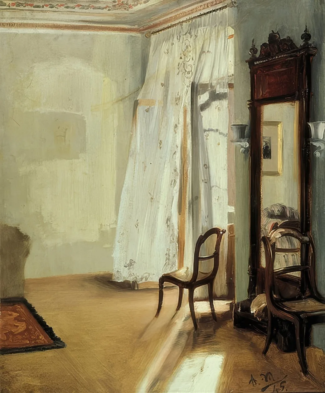 Balcony Room, 1845  by Adolph von Menzel