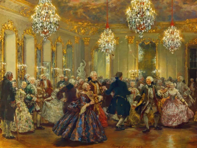 Court ball in Rheinsberg by Adolph von Menzel