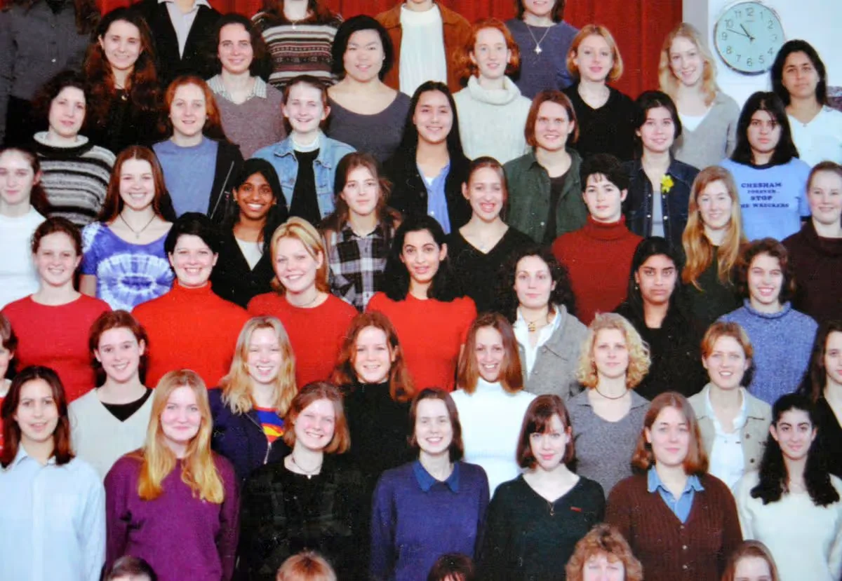 Amal Alamuddin as 17 year old student at the Dr Challoner’s High School
