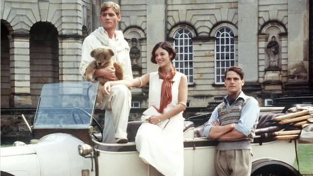 Anthony Andrews and Jeromy Irons in tv series Brideshead Revisited, 1981