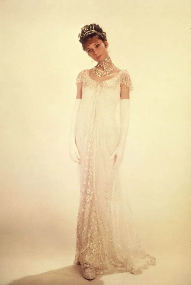 Audrey Hepburn in musical film my fair lady of 1964, costume designed by Cecil Beaton
