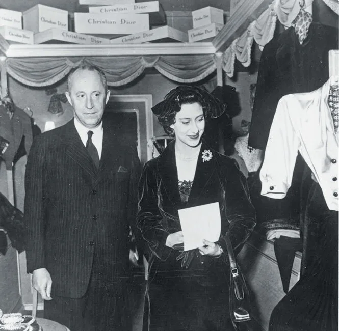 Christian Dior with Princess Margaret, 1947