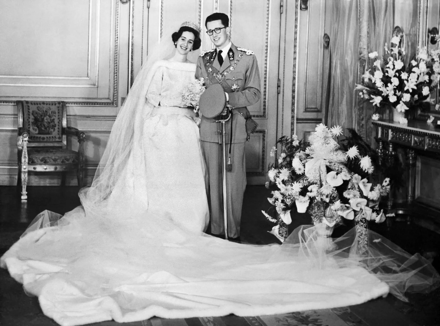 Fabiola de Mora y Aragón's wedding dress, designed by Cristóbal Balenciaga