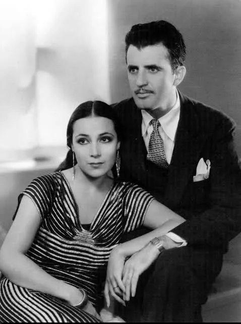 Dolores del Río with her husband, the art director Cedric Gibbons, in the early 1930s