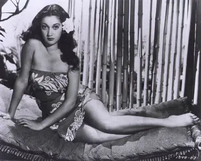 Dorothy Lamour wearing sarong dress in The Hurricane(1937), designed by Edith Head
