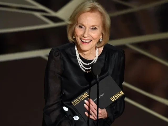 Eva Marie Saint presenting the Oscar for Best Costume Design at the Academy Awards, 2018