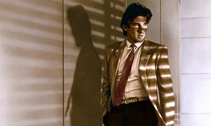 Richard Gere in Paul Schrader's American Gigolo, wearing suits designed by Giorgio Armani