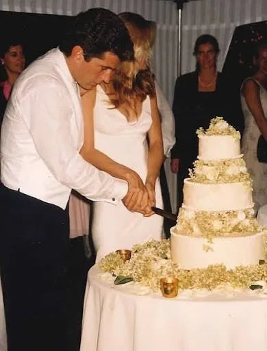 John F. Kennedy Jr. and Carolyn Bessette on their wedding day, Cumberland Island, 21 September 1996.