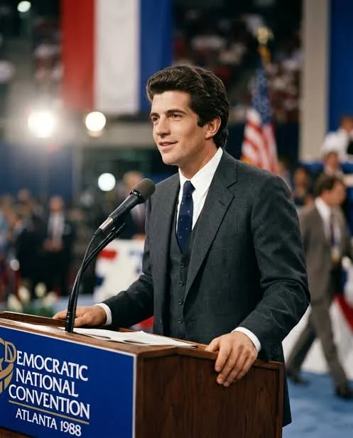 John F. Kennedy Jr. speaking at the Democratic National Convention in Atlanta, 1988