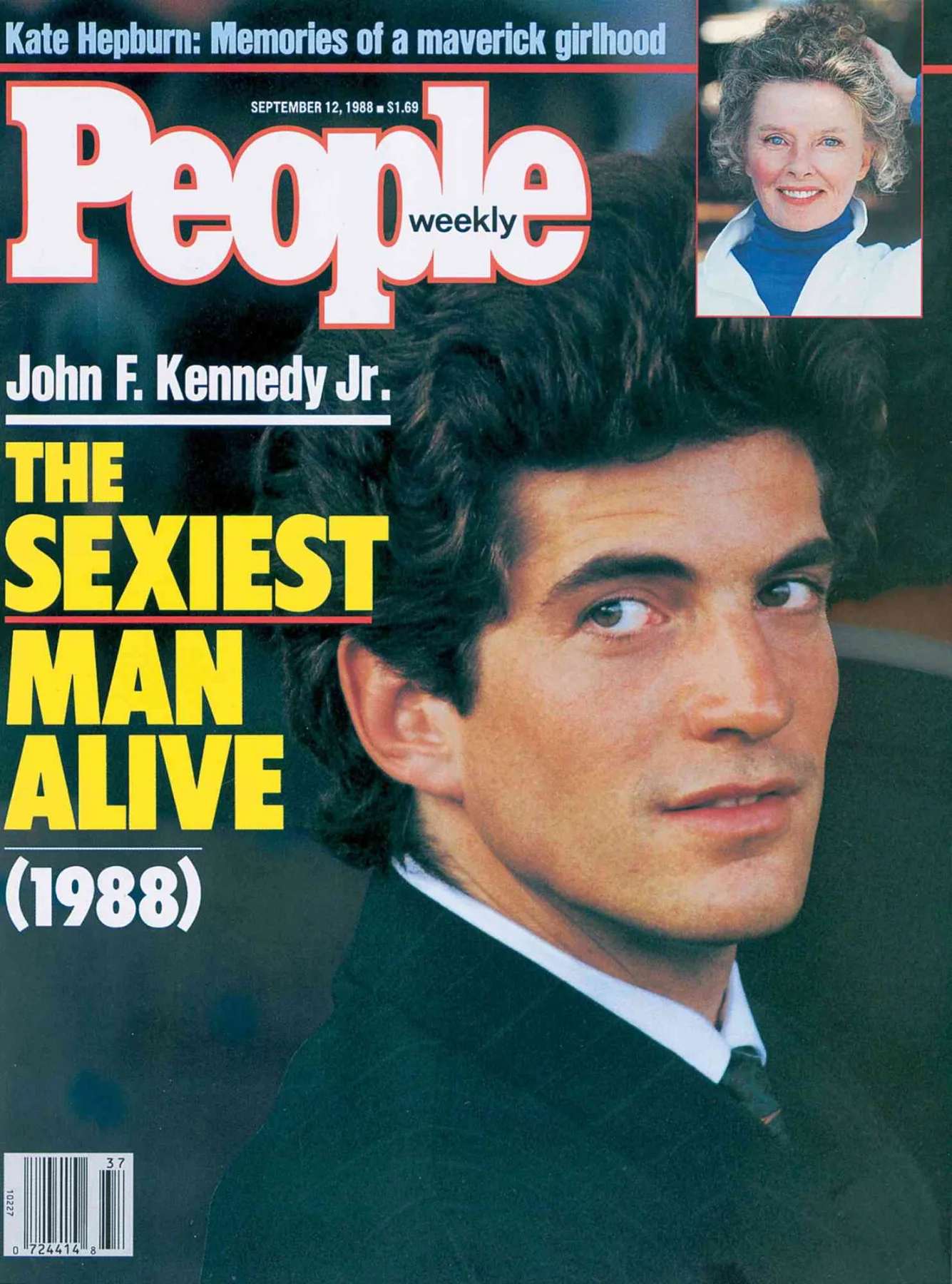 John F. Kennedy Jr. on the cover of People magazine as the Sexiest Man Alive, 1988
