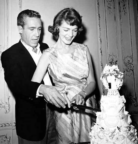 Lauren Bacall and Jason Robards, her second husband, in 1961
