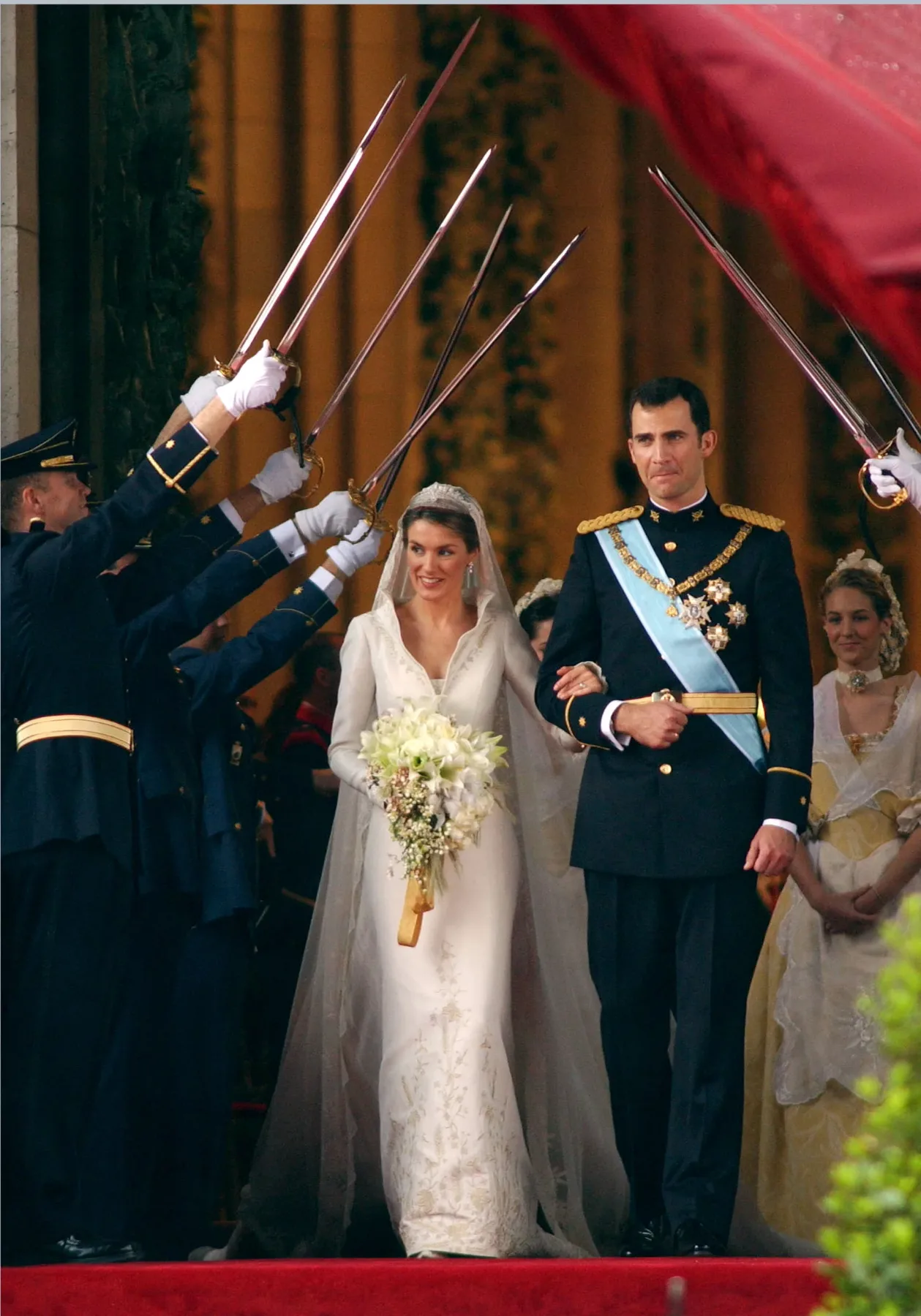 Letizia and Prince Felipe on their wedding day, 22 May 2004