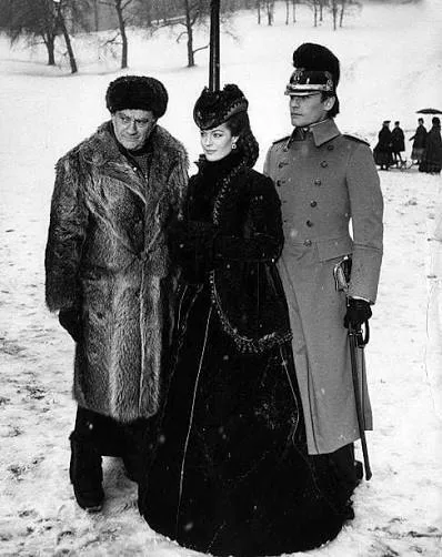 Luchino Visconti with Helmut Berger and Romy Schneider on the set of film Ludwig (1973)