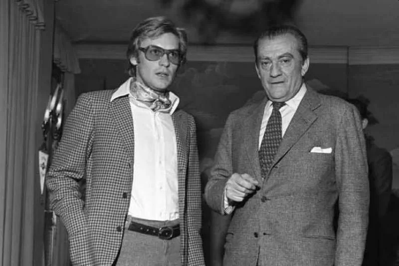 Luchino Visconti with Helmut Berger