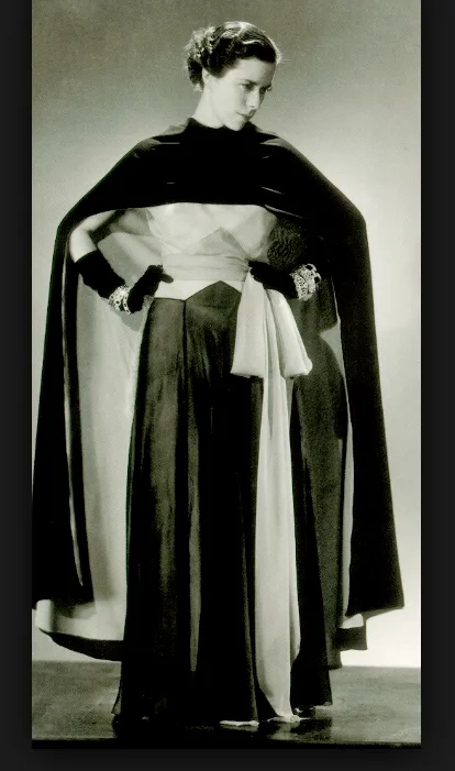 Silk jersey dress designed by Madeleine Vionnet  (22 June 1876 – 2 March 1975)