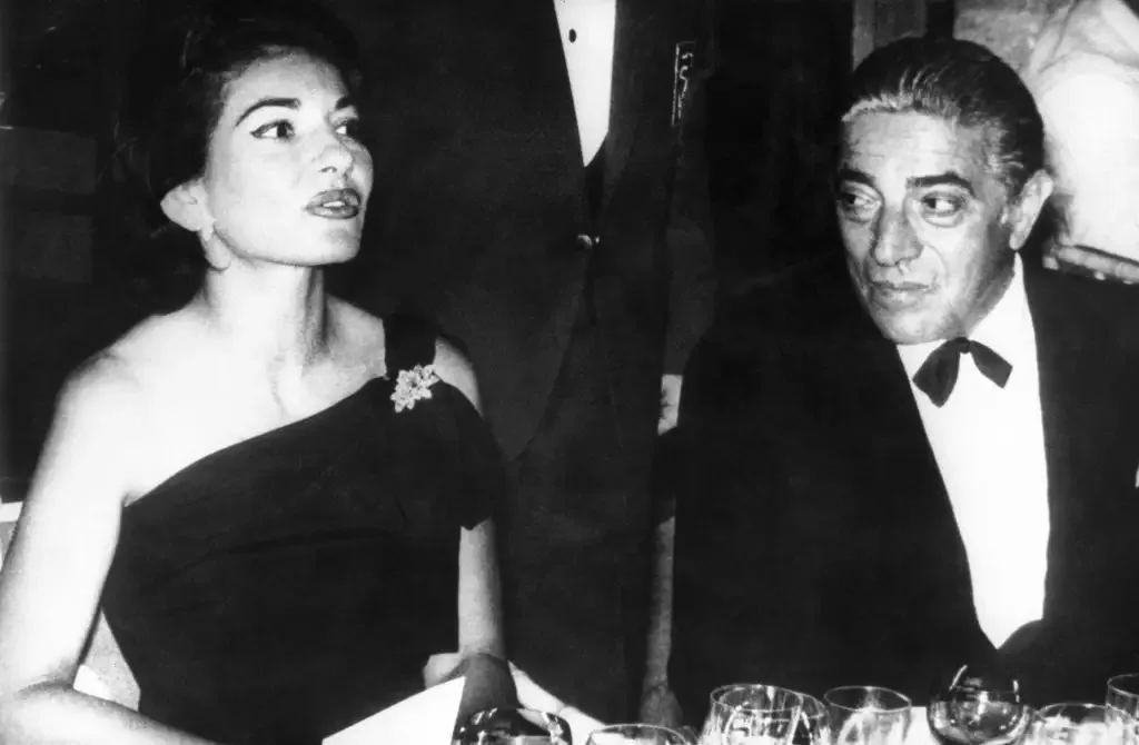 Maria Callas with Aristotle Onassis