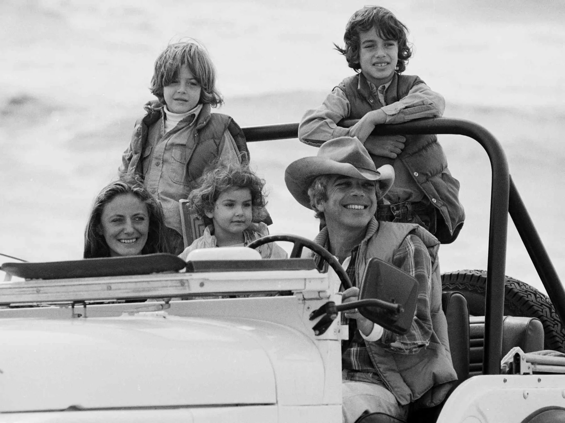 Young Ralph Lauren and his wife Ricky Lauren with their children