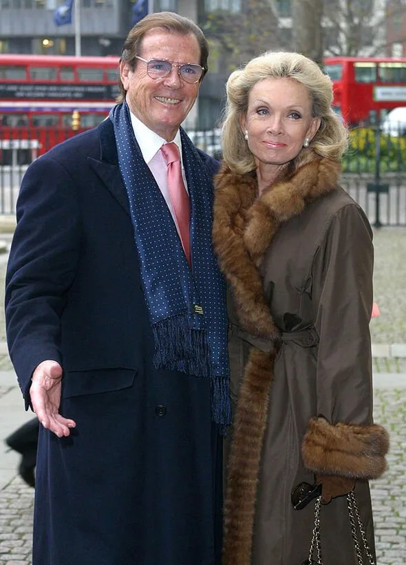 Roger Moore with his fourth wife Kristina "Kiki" Tholstrup