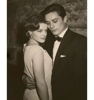 Romy Schneider with Alain Delon, young