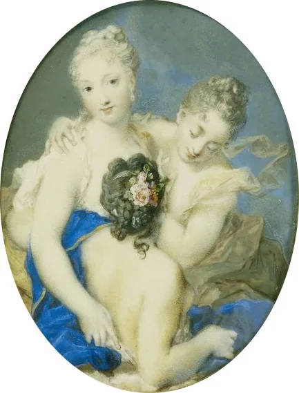 Portrait of Françoise Marie de Bourbon, Duchess of Orléans and wife of the Regent of France, as Amphitrite by Rosalba Carriera