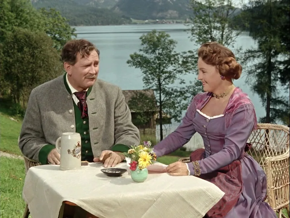 Gustav Knuth and Magda Schneider in Bavaria in film Sissi (1955)