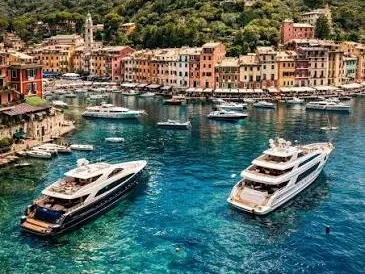 Portofino on the Italian Riviera, a location of The Barefoot Contessa (film, 1954)