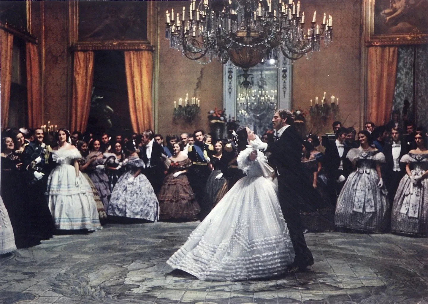 Burt Lancaster and Claudia Cardinale dancing scene in The Leopard (film, Il Gattopardo, 1963)